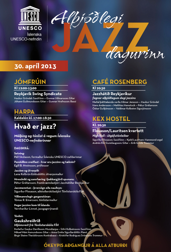 Alþjóðlegi Jazzdagurinn 30. apríl 2013